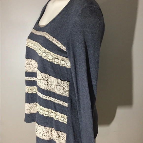 Lily White Lightweight Pointelle Sweater S - Picture 4 of 11